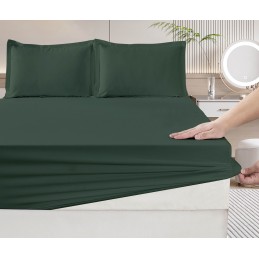 Linge de lit vert sapin