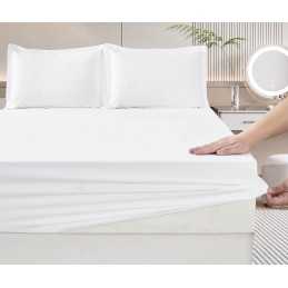 Linge de lit blanc