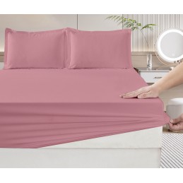 Linge de lit vieux rose