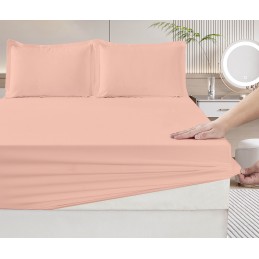 Linge de lit rose poudrée
