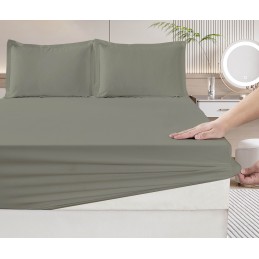 Linge de lit taupe urbain