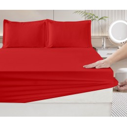 Linge de lit rouge passion