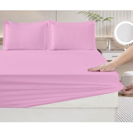 Linge de lit rose pétale