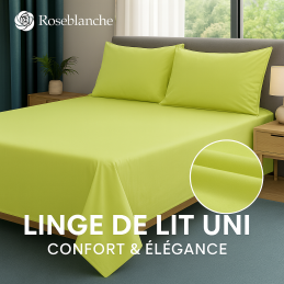Linge de lit citron vert