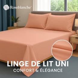 Linge de lit rose poudrée