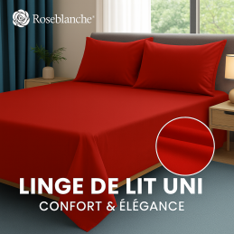 Linge de lit rouge passion