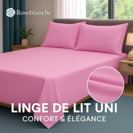 Linge de lit rose pétale